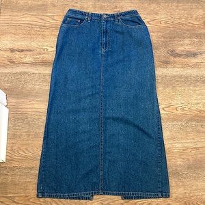 Long Denim Skirt
